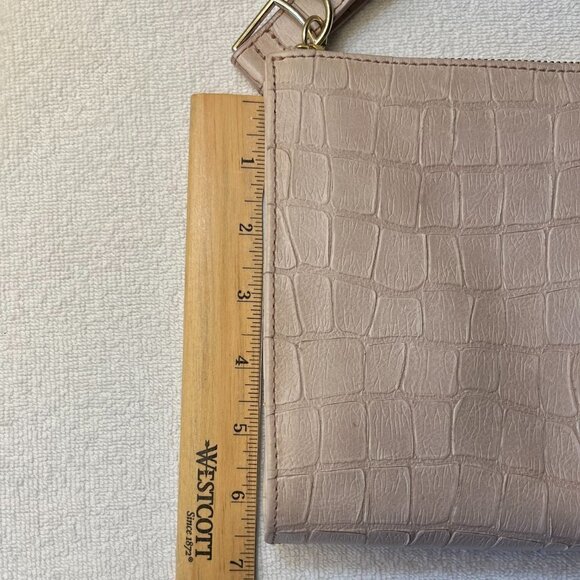 Talbots Croco Embossed Leather Wristlet Clutch - Picture 13 of 14